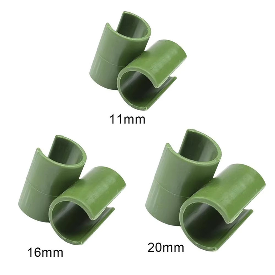 10 Stück Universal-Kunststoff-Clips in Grün zur Pflanzenunterstützung für Durchmesser von 11–20 mm - Bild 4