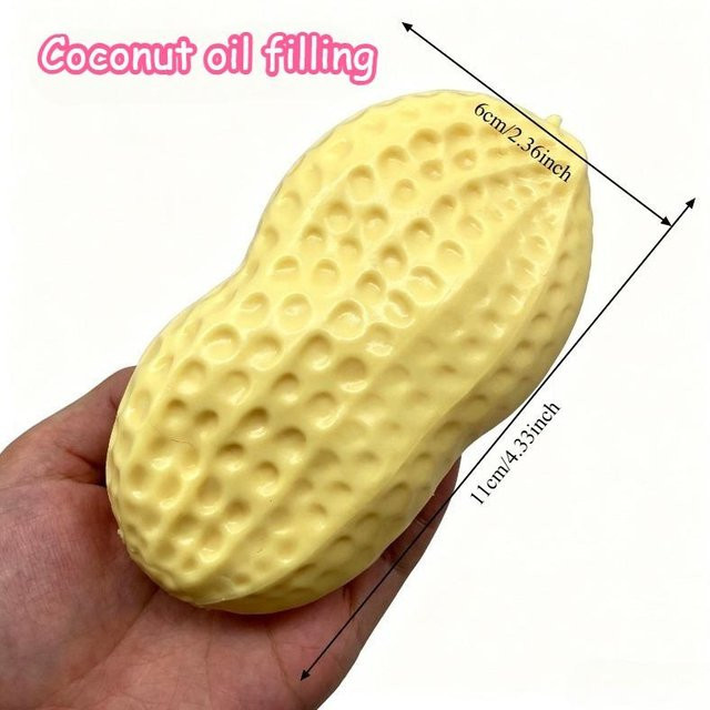 Kokosöl Erdnuss, Stressball, Fidget Quetschspielzeug, Butterweich, Langsamer Rückprall, ASMR - Bild 1