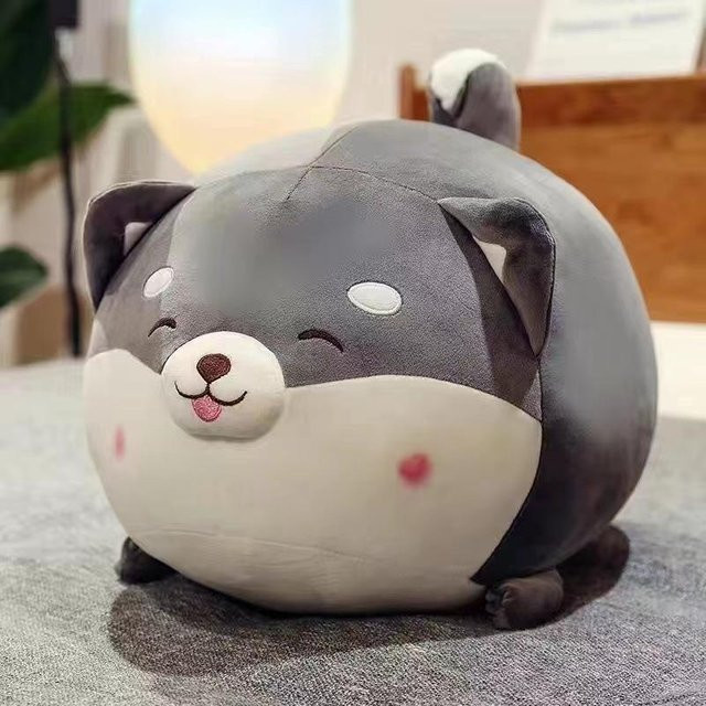Joyful toys Shiba Inu Plüschtier Puppe, Grau, 39cm - Bild 1