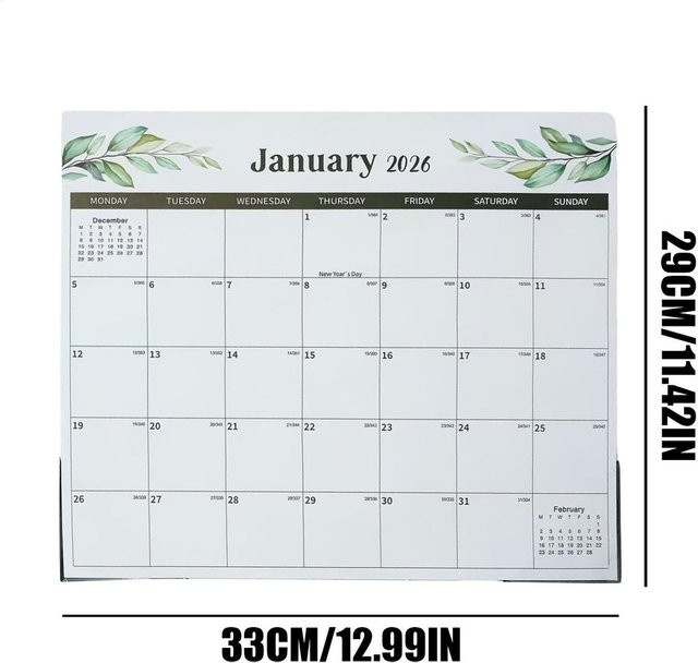 Bai Fen Bai Toys Magnetischer Kühlschrankkalender 2026-2027 für 18 Monate in Weiß - Bild 1