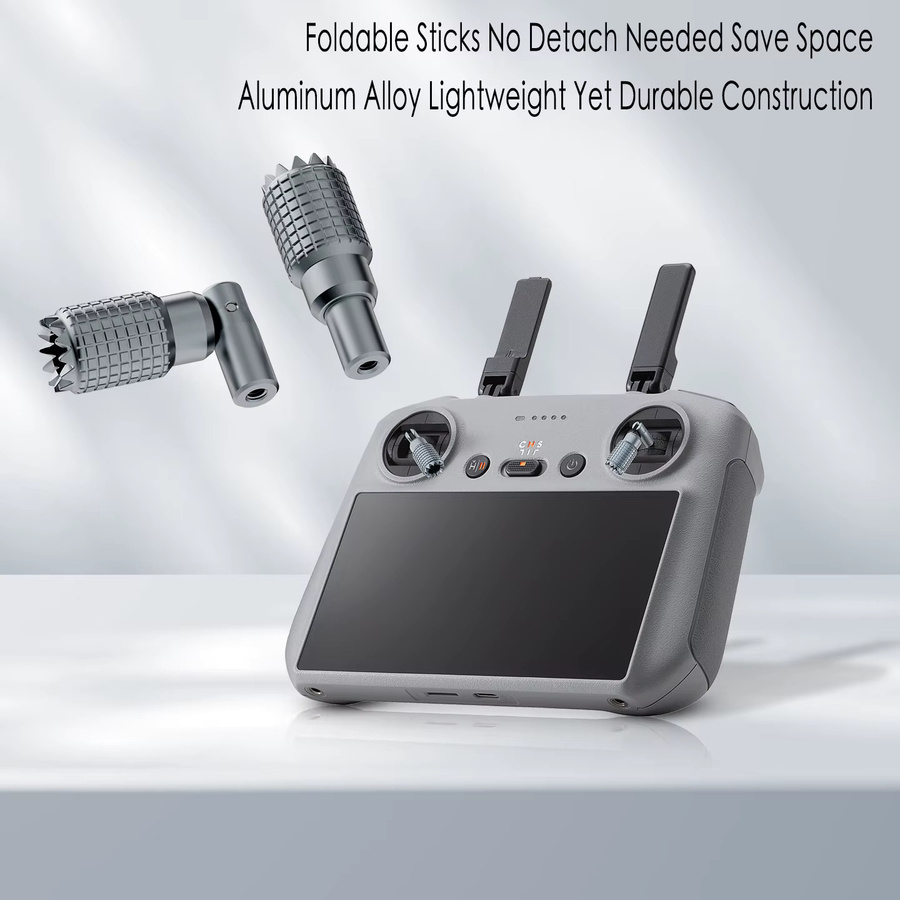 DJI Faltbarer Joystick Ersatz Daumen Rocker Stick für FPV Avata 2 RC Pro 2 Mini 4 Pro und Air 3 in Silber und Grau - Bild 2