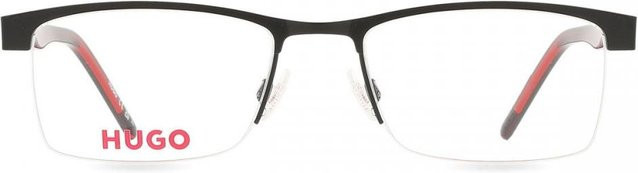 Hugo HG 1199 Korrektionsbrille, Herren, Halbrand, rechteckig, Metall, black white - Bild 1