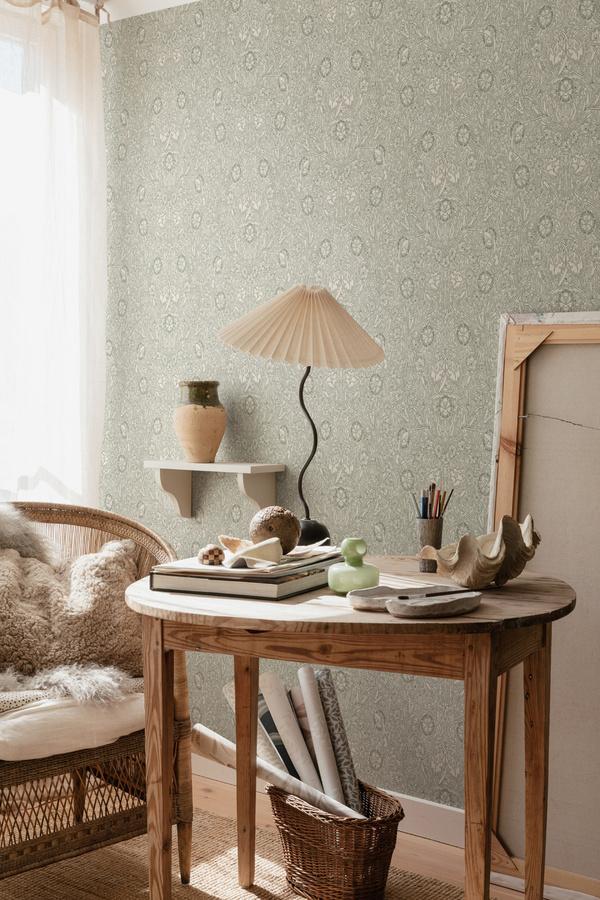 Sandberg Wallpaper Caroline Botanisches Floral Design in Moss-Green Non-Woven - Bild 2