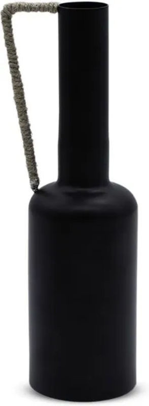 Moderne Metall Blumenvase Amanda von SPETEBO in Schwarz, Höhe: 32 cm - Bild 1