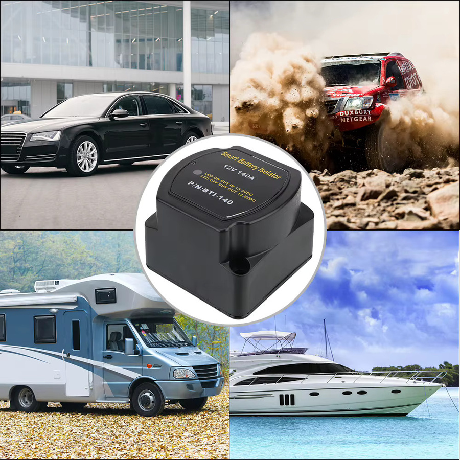 Auto Smart Battery Isolator Relais VSR für Wohnmobil-Autozubehör, Spannungsempfindliche Geteilte Ladung, Schwarz - Bild 3