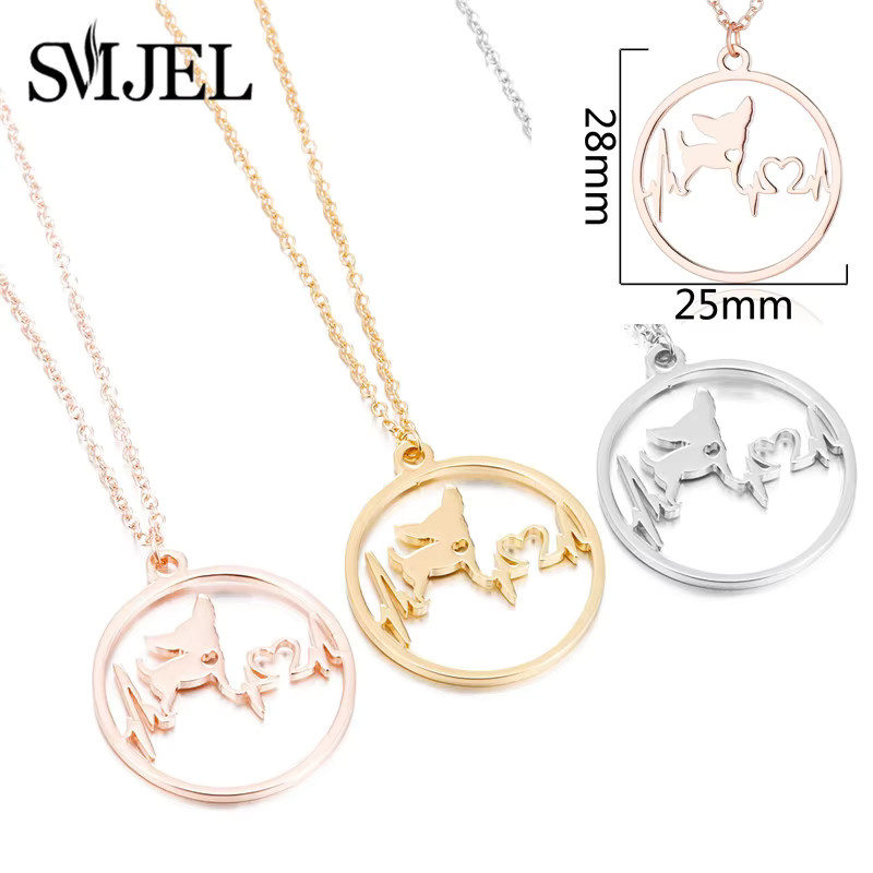 SMJEL Halskette mit Anhänger, Cartoon-Hund, Silber, Damen, Kinder - Bild 2