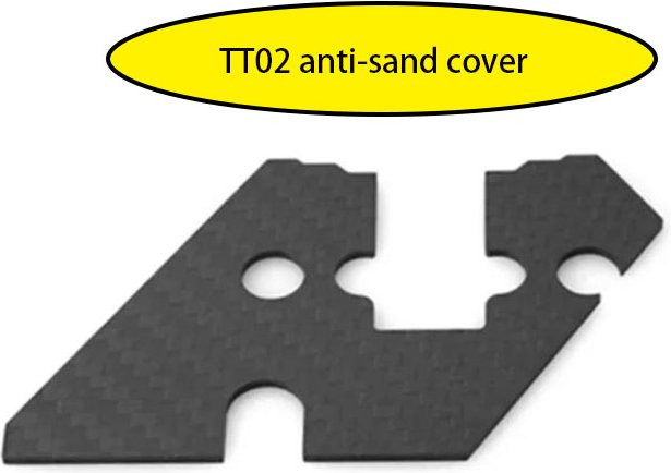 Tamiya RC Teil Carbon Lenkung Montage Anti-Sand Abdeckung, 1:10, Schwarz - Bild 1
