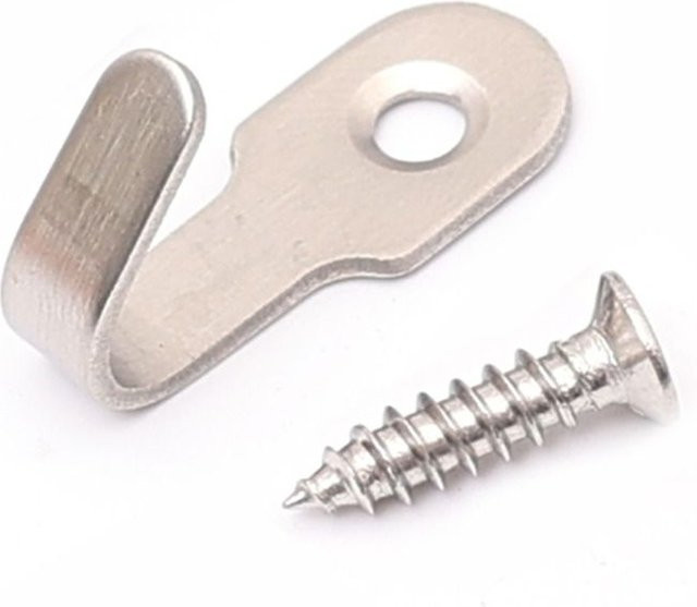 10 Stück Dalabjng Mini Einzelhaken aus Edelstahl in Silber mit Schrauben für das Schlüsselbrett - Bild 1