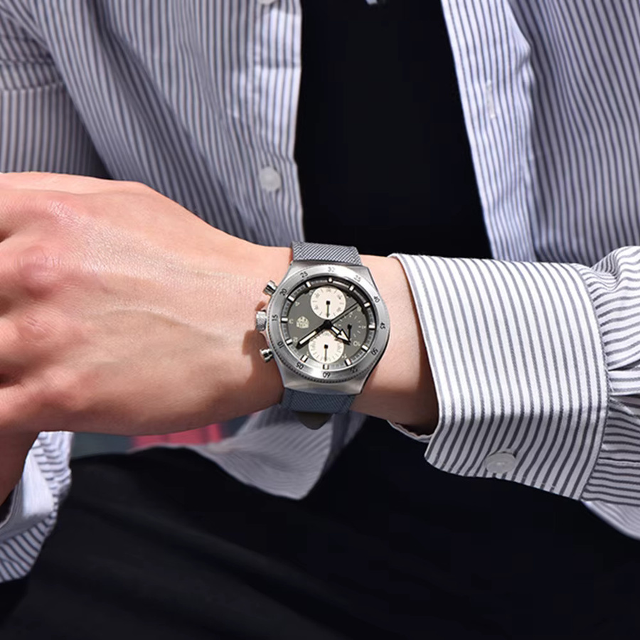 RollsTimi Chronograph, Quarz, Edelstahl, Bicolor, Saphirglas, Herren - Bild 4
