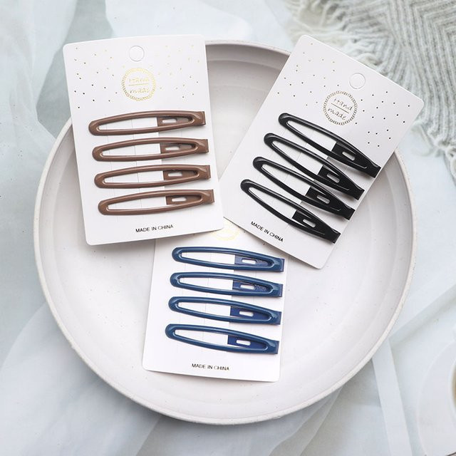 Lily Wang Haarspangen, Schwarz Saphir Blau, 4 Stück - Bild 1