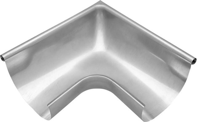 Zambelli Rinnenwinkel 90 Grad Halbrund Außen aus verzinktem Stahl in Silber, 250/8 teilig - Bild 1