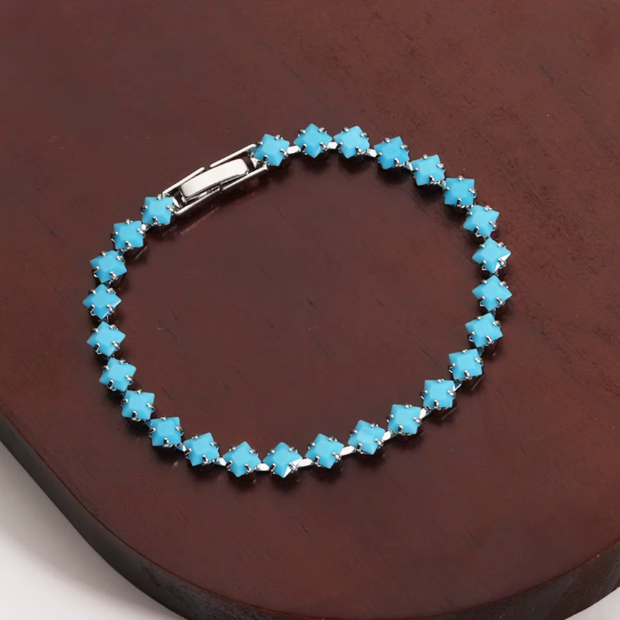 YUYAN Armband, blau-türkisfarben, 18 Karat vergoldet, Damen - Bild 3