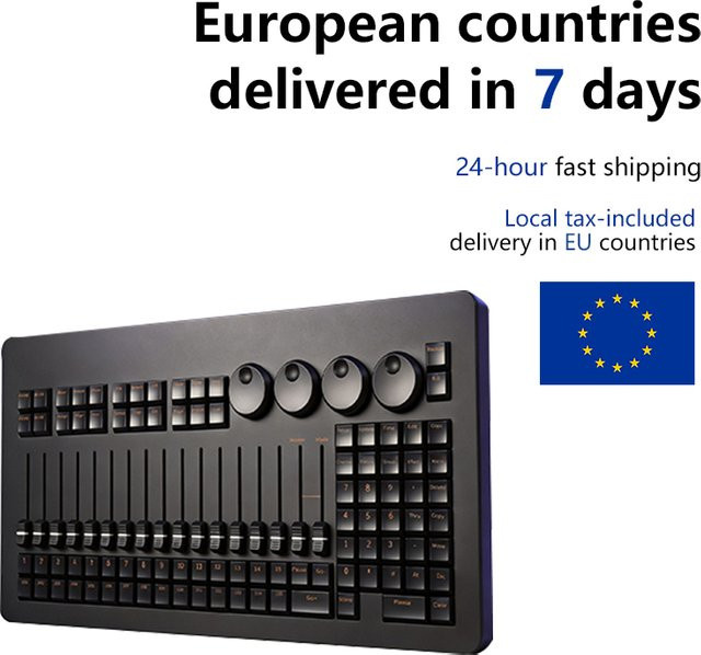 DMX MA Command Fader Wing PC-Konsole zur Beleuchtungssteuerung für DJ, Disco und Konzerte in Schwarz - Bild 1