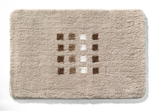 Badteppich QUADRI Beige Rechteckig aus Polyacryl mit modernem Grafikmuster und Fußbodenheizung-Kompatibilität B/T: 120 x 70 x 1 cm - Bild 1