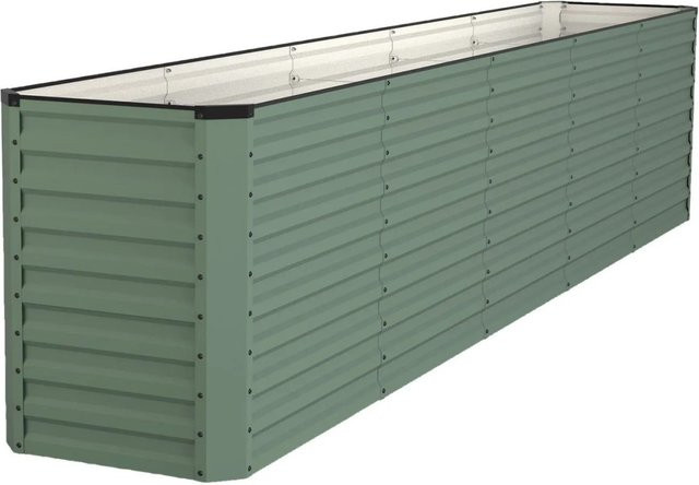 RIVARO Select Hochbeet aus Stahl in Waldgrün und Schwarz, B: 425 cm, T: 70 cm, H: 90 cm - Bild 1