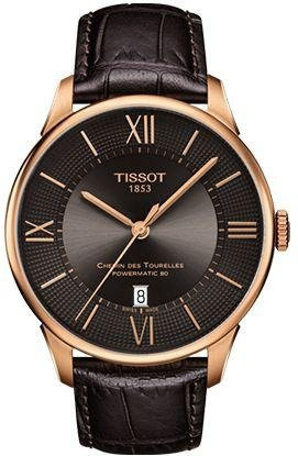 Tissot Armbanduhr Automatik, Edelstahl, Roségold, Leder, Herren - Bild 1