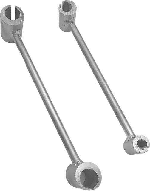 2er-Set Scharnierspalt-Einstellschlüssel zur Türreparatur, Doppelkopf-Handwerkzeug einstellbar 14–25 mm, grau/silber - Bild 1