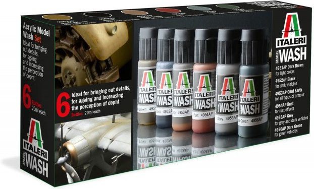 Italeri Acryl Model Wash Set, Bunt / Mehrfarbig - Bild 1