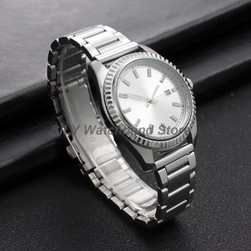 asukaband Uhrenarmband Faltschließe, Edelstahl, Silber, Unisex - Bild 3