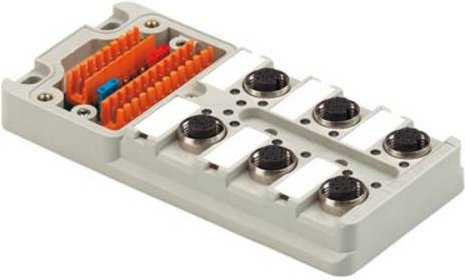Weidmüller SAI-6-M 5P M12 UT 1701241000 Sensor/Aktorbox passiv M12-Verteiler mit Metallgewinde, Grau, 2 Stück - Bild 1