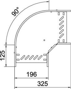 OBO Bettermann Bogen 90 Grad RB 120 FS bandverzinkt silber B/H: 110 x 200 mm - Bild 1