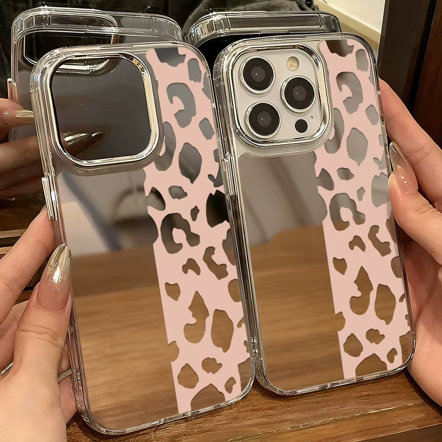 Luxus Leopard Make-up Spiegel Handyhülle für iPhone 17 Pro Max und iPhone 15 Pro Max - Bild 3