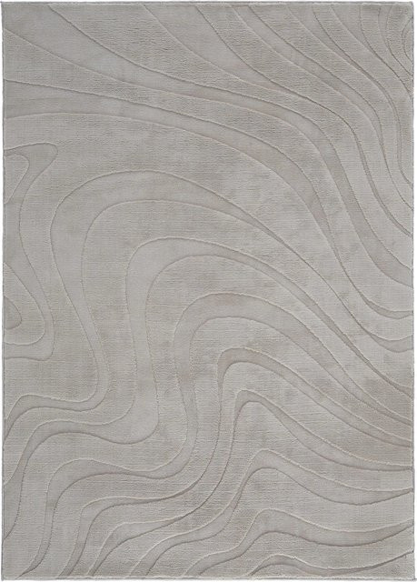 Mömax Kunstfell Teppich New Wave in Grau, B/T: 120 x 170 cm - Bild 1