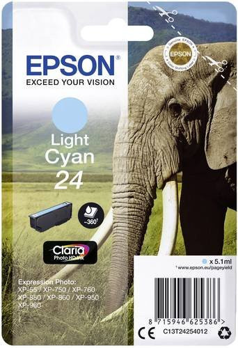 Epson Original Druckerpatrone T2425 Hell Cyan C13T24254012 für Inkjet-Drucker - Bild 1