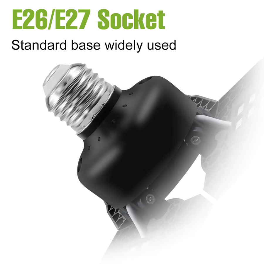 Faltbare 200 W LED-Vollspektrum-Wachstumslampe mit E27-Sockel in Schwarz für Pflanzen, Gemüse und Blumen im Innenbereich - Bild 4