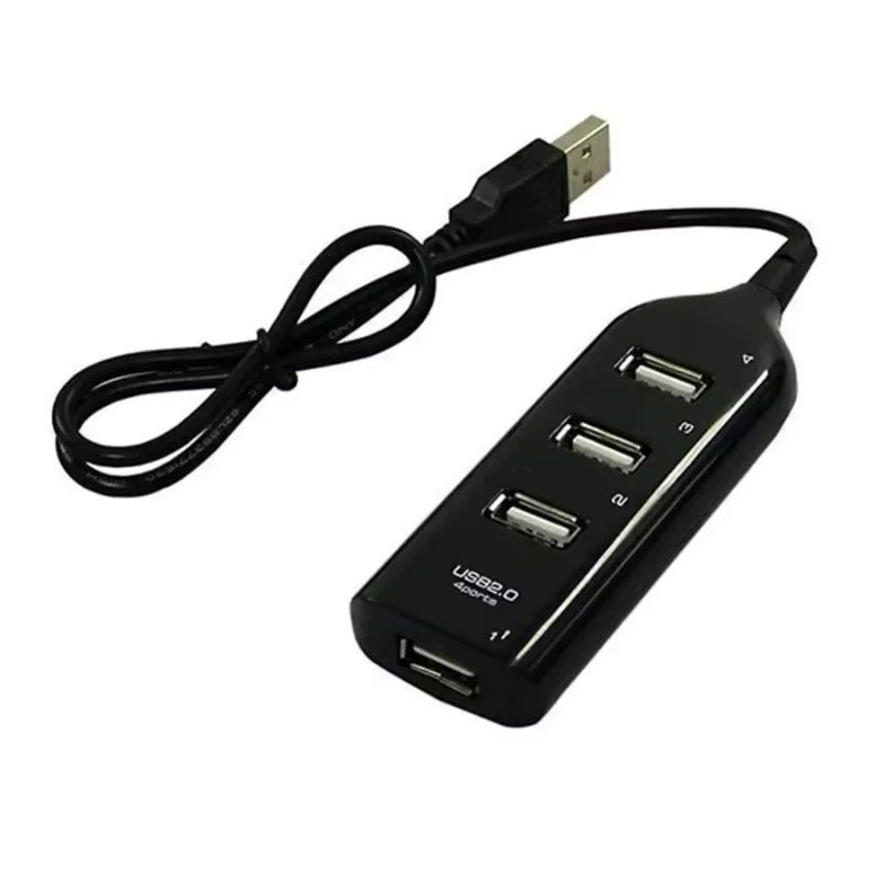USB 2.0 4-Port High Speed Hub Splitter Adapter in Weiß für Auto, PC und Laptop - Bild 1