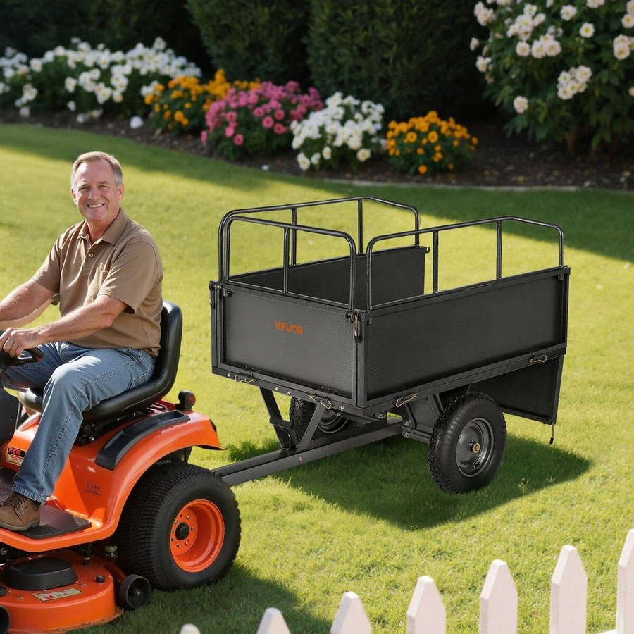 Schwerlast Stahl-Kippwagen 17 Cu. Ft für ATV/UTV Anhänger mit 600LB Traglast - Bild 4