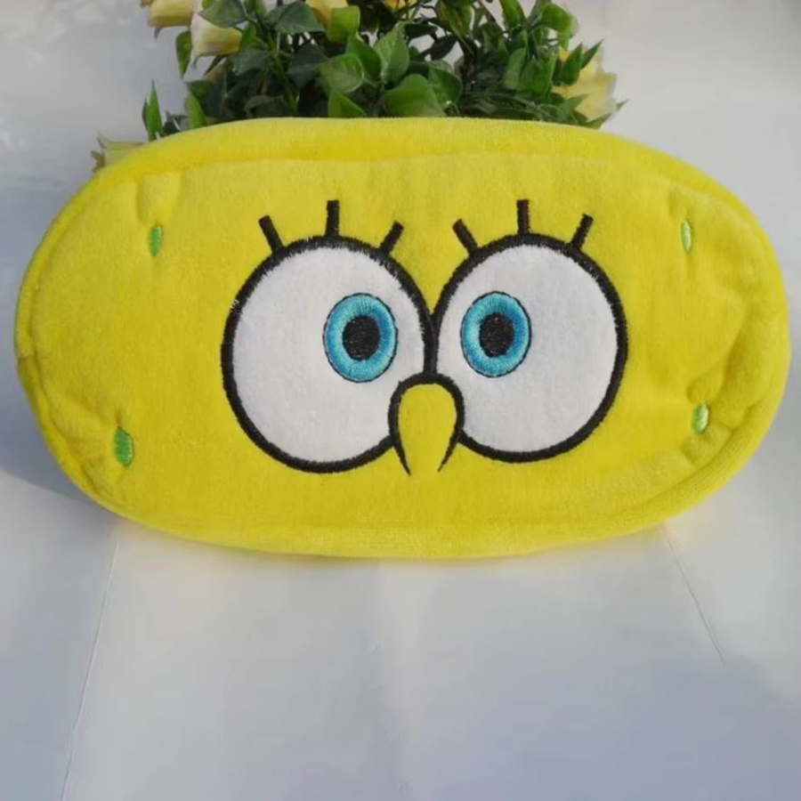 Potdemiel SpongeBob Federmäppchen aus Plüsch in Gelb mit Reißverschluss - Bild 3