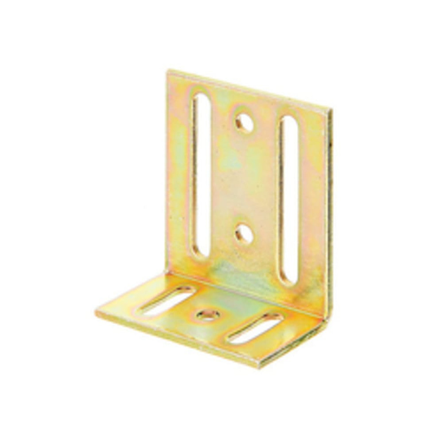 Verstellwinkel aus Stahl, gelb verzinkt, B/T/H: 7,7 x 6,5 x 4,0 cm - Bild 1