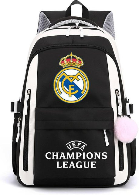 3-teiliges Schulrucksack-Set in Schwarz aus Oxford-Stoff mit Schultasche, Schultergurt und Federmäppchen - Bild 1