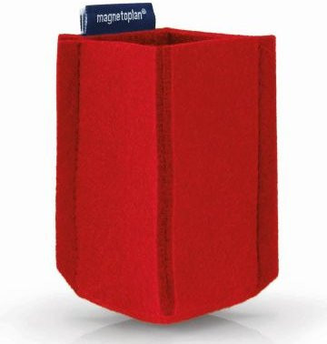 Magnetoplan magnetoTray SMALL Stifteköcher magnetisch Rot B/T/H: 6,0 x 6,0 x 10,0 cm - Bild 2