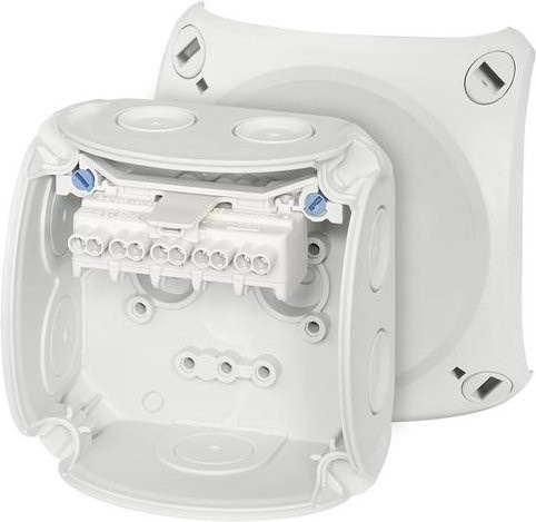 Hensel Abzweigkasten Lichtgrau RAL 7035 IP66 B/T/H: 9,3 x 9,3 x 6,2 cm - Bild 1