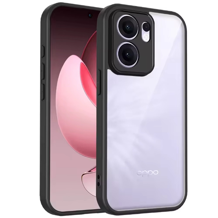 Stoßdämpfende Silikon-Schutzhülle für Oppo Reno 14F und Oppo Reno 14 Fs 5G (CPH2743), transparente matte Rückseite mit harter Abdeckung - Bild 2