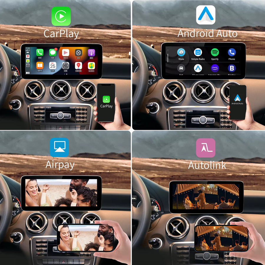 AUTOABC 12,3 Zoll Auto Radio für Mercedes Benz B-Klasse B180 B200 B220 B260 W245 W246 mit CarPlay und Android Auto Multimedia Player Touchscreen in Schwarz - Bild 2