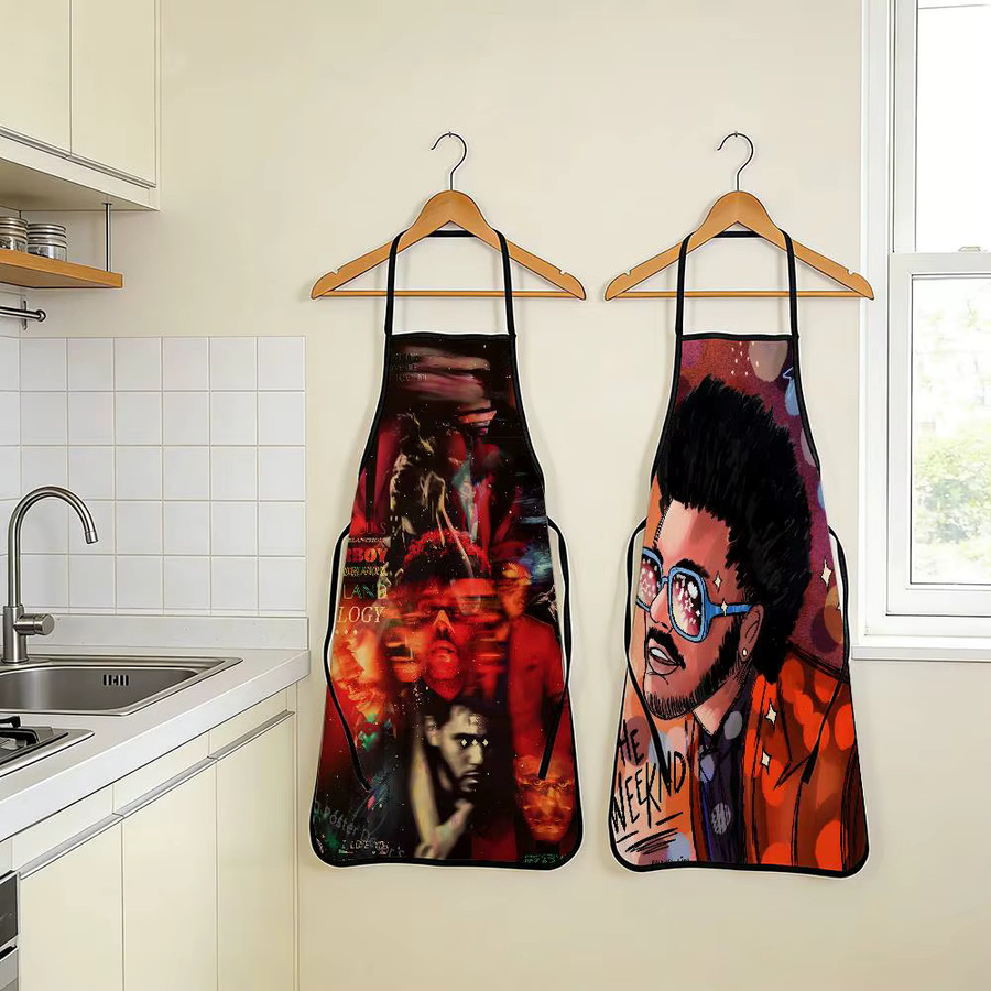 The Weeknd Cartoon-Schürze aus gewebtem Stoff in Multicolor mit Bindedetail für Damen und Herren - Bild 2