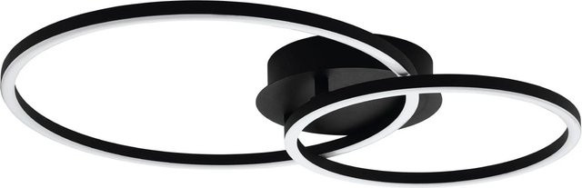 Eglo LED-Deckenleuchte Palmaves 2 in Schwarz, rund, Höhe: 7 cm, Durchmesser: 39 cm - Bild 1