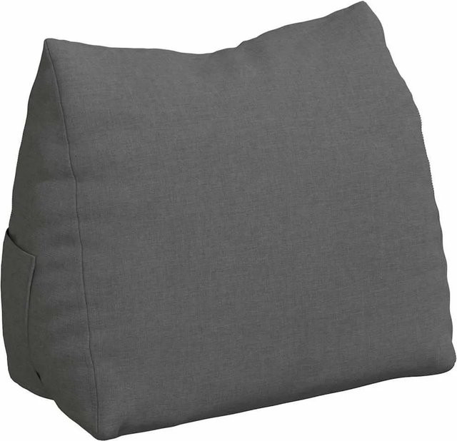 vidaXL Keilkissen Rückenkissen Dunkelgrau B/T/H: 45 x 20 x 35 cm - Bild 1