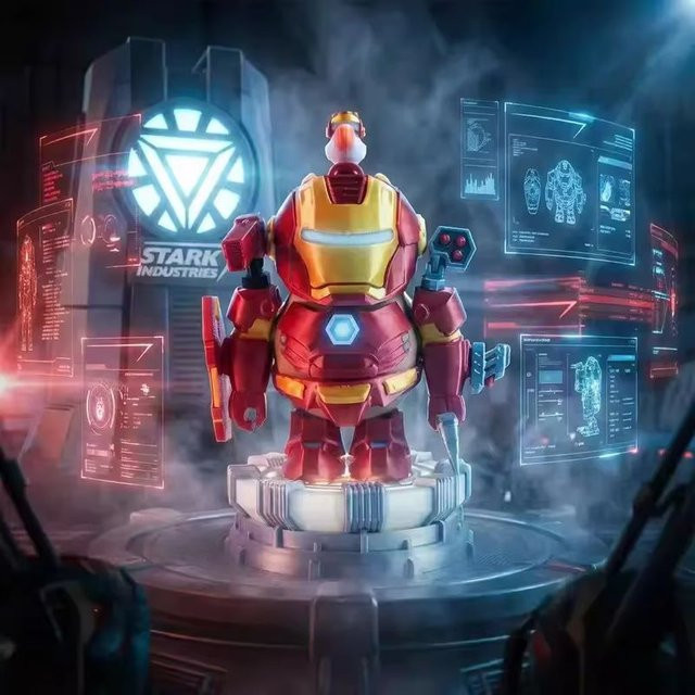 Fondjoy Marvel Iron Man Capybara Actionfigur, Magnetische Mecha-Rüstung - Bild 1