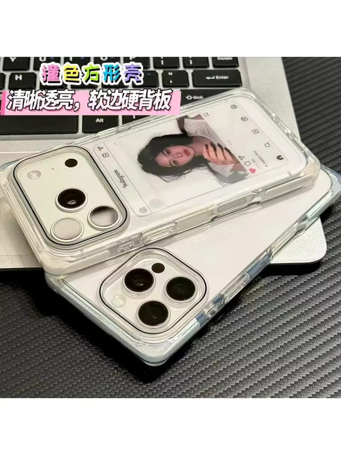 Transparente 2-in-1 Handyhülle aus Acryl für iPhone 17, iPhone 16 Pro Max und iPhone 15 in Gelb und Transparent, stoßfeste Schutzhülle - Bild 3