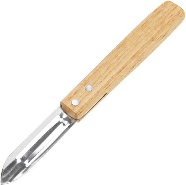 Nirosta Sparschäler Country aus Edelstahl und Holz in Silber und Braun - Bild 1