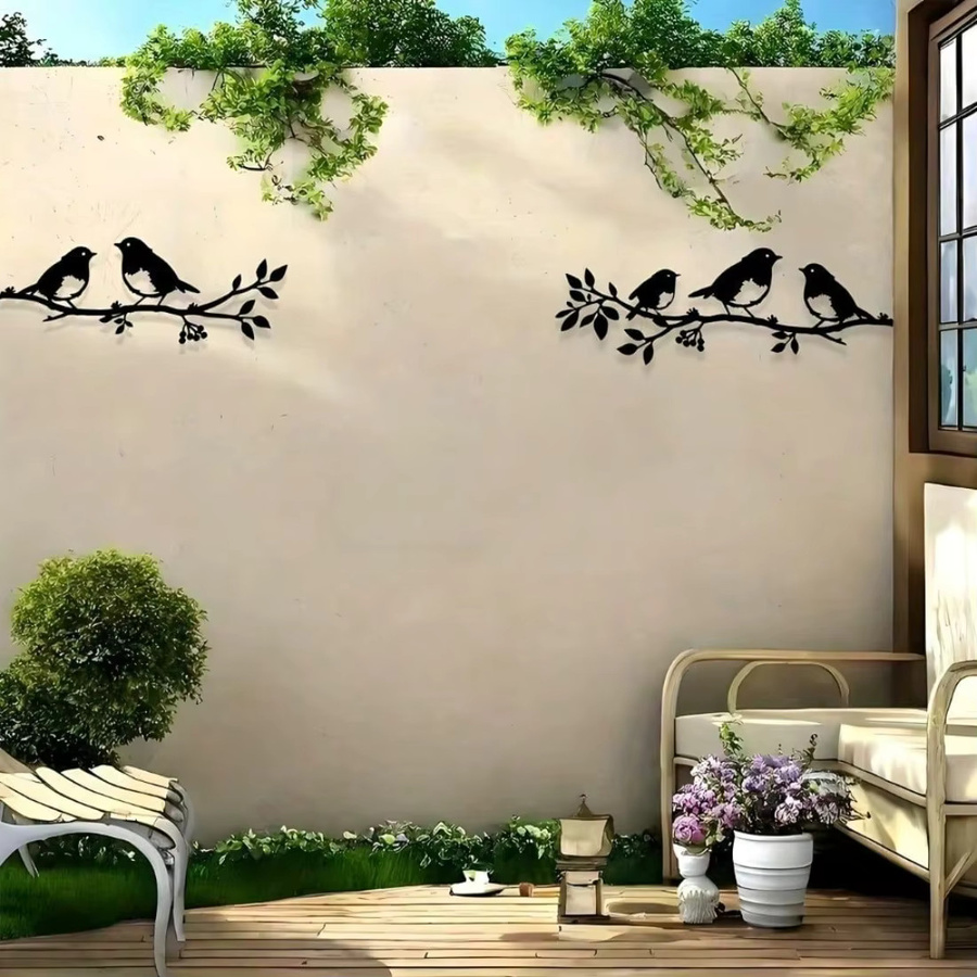 ElegArt Minimalistisches Line Art Wandposter mit schwarzem Metallrahmen, abstraktes Vogel-Motiv, wasserfestes 2D-Poster in Schwarz - Bild 3