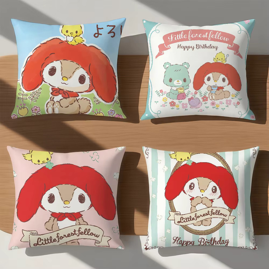 Sanrio Littleforestfellow Kissenbezug süße Kunst weicher Kissenbezug für Sofa und Wohnzimmer - Bild 2