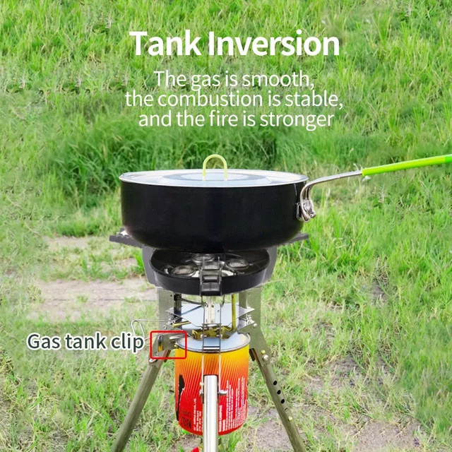 BRS-69A Outdoor-Gasherd mit 8400 W Leistung, faltbarer Camping-Brenner für Picknick und Propan-Kochen - Bild 1