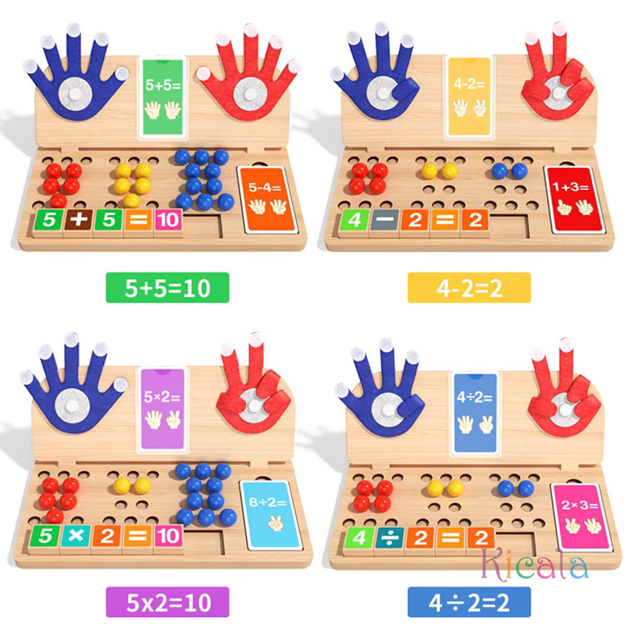 kicala Montessori Mathematik-Lernspielzeug, Holz, Bunt / Mehrfarbig - Bild 2