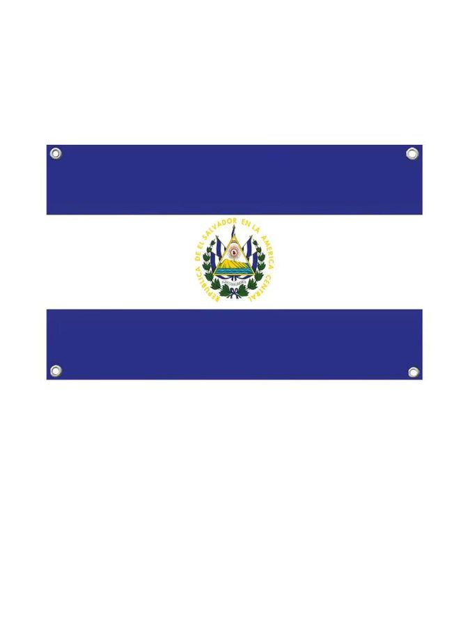El Salvador Flagge aus Polyester mit vier Ösen in Blau und Weiß - Bild 6
