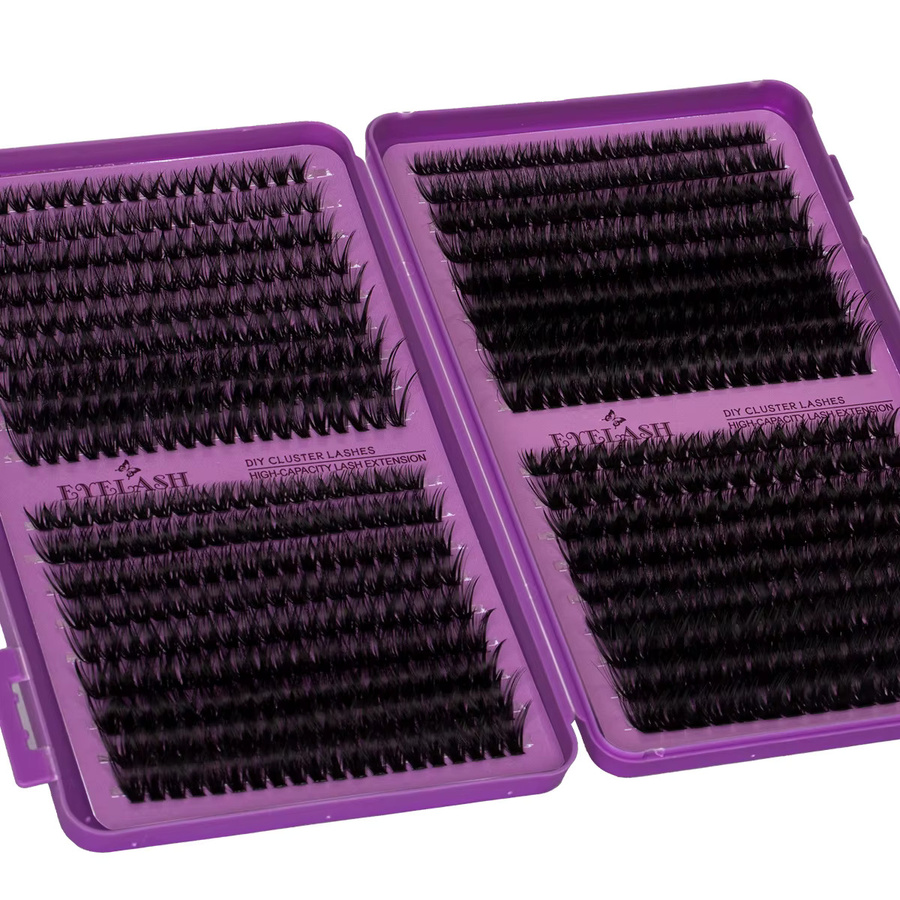 SEXYSHEEP D Curl Einzelne Wimpernbüschel, Black, 8–16 mm, Unisex - Bild 1